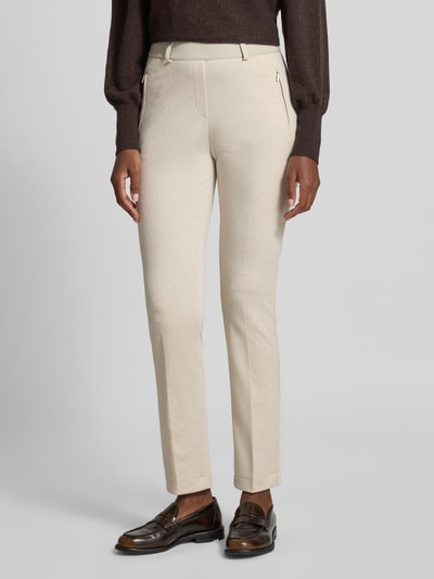 Raphaela By Brax Super slim fit broek met ritszakken, model 'LILLYTH' Ecru - 4