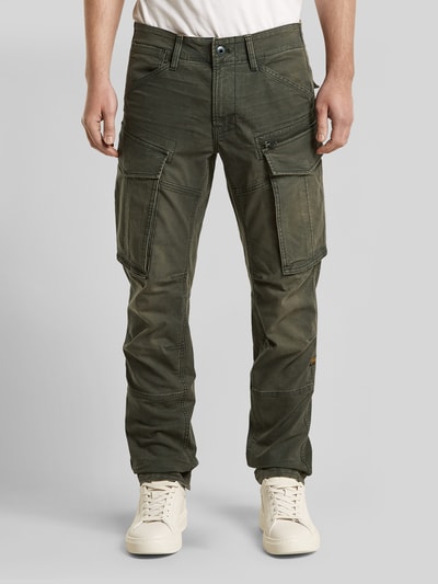 G-Star RAW Regular tapered cargobroek van katoenmix model 'Rovic' Kaki - 4