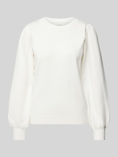 MSCH Copenhagen Gebreide pullover met pofmouwen, model 'Tamana Rachelle' Offwhite - 2