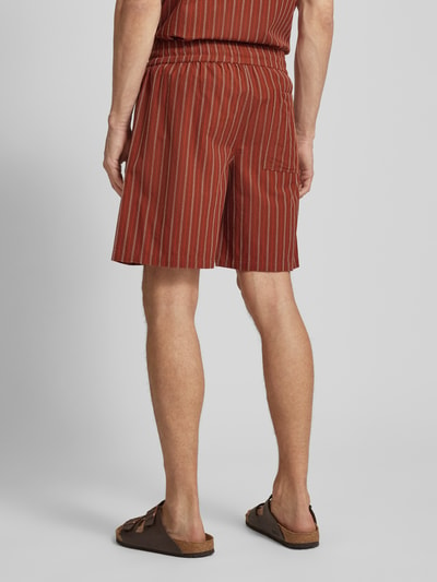 Thinking Mu Shorts mit Streifenmuster Rot 5