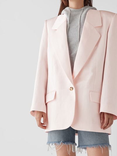 The Mannei Seidenblazer mit Reverskragen Rosa 6