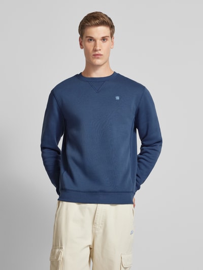 G-Star Raw Sweatshirt mit Rundhalsausschnitt und Logo-Stitching Jeansblau 4