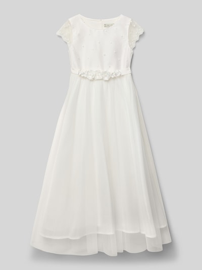 Une Hautre Couture Maxi-jurk met ronde hals Offwhite - 1