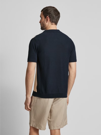 SELECTED HOMME Poloshirt met V-hals, model 'MATTIS' Marineblauw - 5