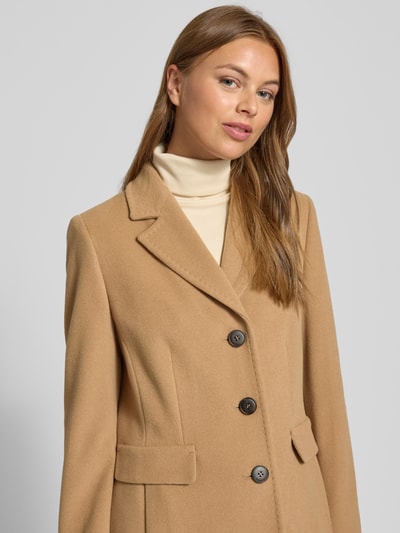 Fuchs Schmitt Wollmantel mit Kaschmir-Anteil und Pattentaschen Camel 3