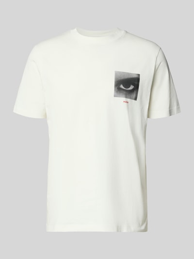 Produktfoto, Regular Fit T-Shirt aus reiner Baumwolle Modell 'DEYSS' von HUGO, Optik: Unifarben, Label-Schriftzug, Motiv-Print, Rundhals, Jersey