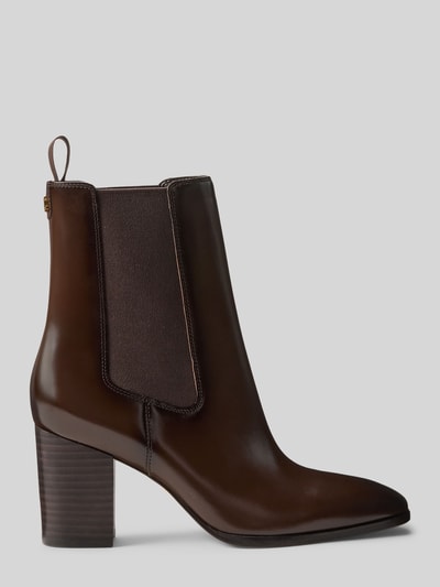 Lauren Ralph Lauren Botki z naturalnej skóry z detalem z logo Ciemnobrązowy 2