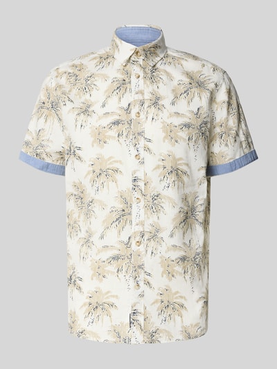 Tom Tailor Regular Fit Freizeithemd aus reiner Baumwolle Offwhite 2