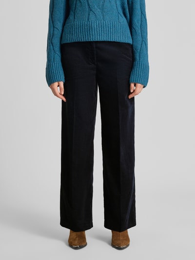 Tom Tailor Wide leg marlenebroek van katoenmix Donkerblauw - 4