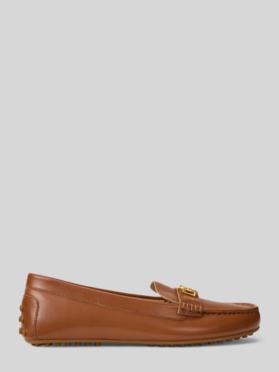 Lauren Ralph Lauren Slipper aus echtem Kalbsleder Cognac 2