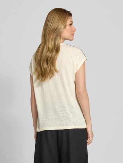 Zero T-shirt z okrągłym dekoltem Beżowy 5