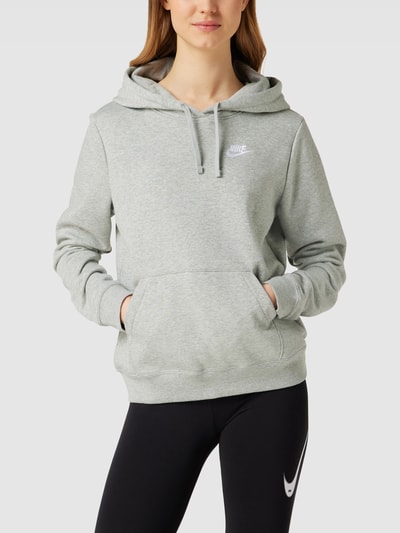 Nike Hoodie mit Label-Stitching Hellgrau Melange 4