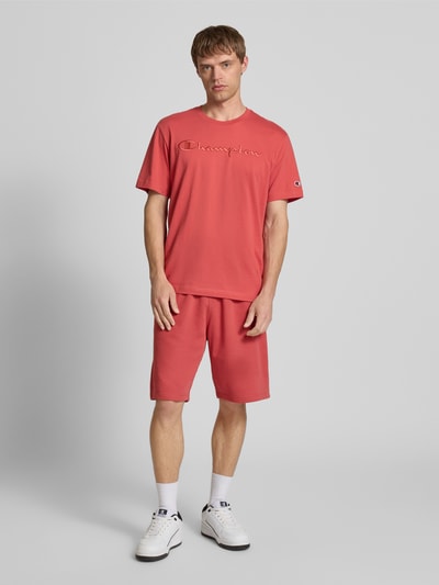 CHAMPION Relaxed fit sweatbermuda met logostitching, model 'ICONS' Rood - 1