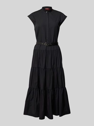 Max Mara Studio Długa sukienka ze stójką model ‘BAIRO’ Czarny 2