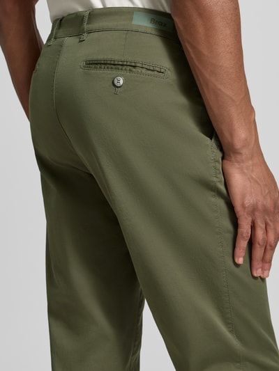 Brax Spodnie materiałowe z domieszką lyocellu, krój regular fit, model 'Everest' Khaki 3