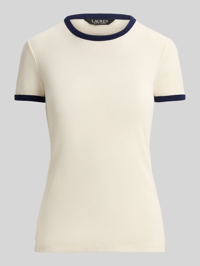 Lauren Ralph Lauren Slim Fit T-Shirt aus Baumwoll-Mix Ecru Melange 2