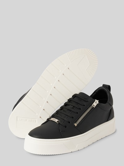 Antony Morato Ledersneaker mit Reißverschluss Black 4