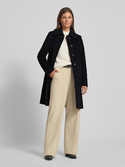 Milo Coats Kurzmantel aus Lanawolle-Mix mit Umlegekragen Modell 'ISA' Black 1