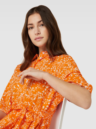 Jake*s Casual Blousejurk met all-over print Donkeroranje - 3