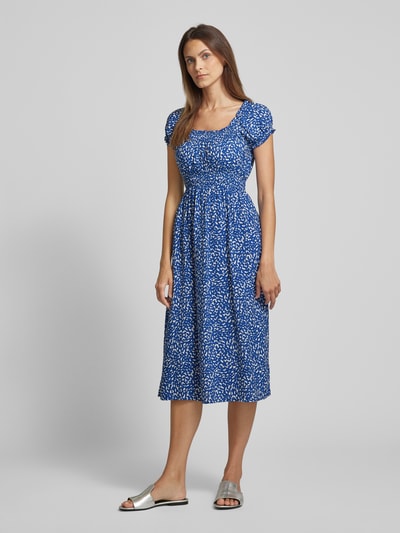 Apricot Midi-jurk met pofmouwen Koningsblauw - 1