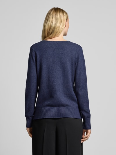 Christian Berg Woman Gebreide pullover met ribboorden Donkerblauw - 5