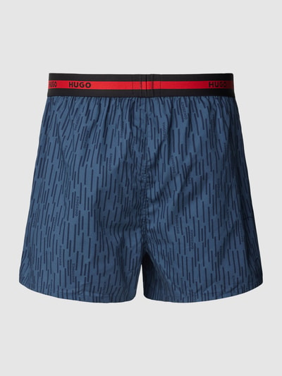 HUGO Boxershorts mit elastischem Bund im 2er-Pack Marine 3