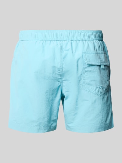 Produktfoto, Badehose mit elastischem Bund und Label-Stitching von CHAMPION in Hellblau, Regular-Fit, Tunnelzug, strukturierte Oberfläche