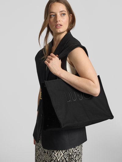 Liu Jo White Tote Bag mit Label-Detail Black 1