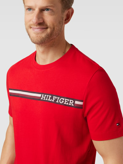 Tommy Hilfiger T-shirt z nadrukiem z logo Jasnoczerwony 3