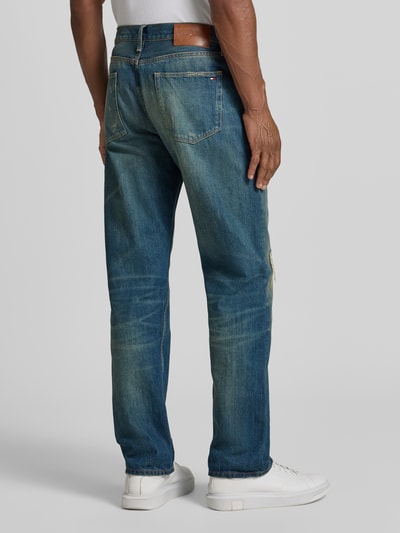 Tommy Hilfiger regular fit straight jeans van puur katoen model 'DOVER' Donkerblauw - 5