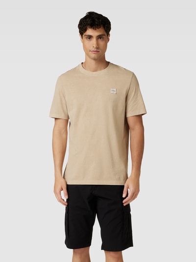 s.Oliver RED LABEL T-Shirt aus Baumwolle mit Label-Patch Camel 4