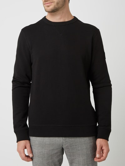 BOSS Orange Sweatshirt met ronde hals, model 'Walkup' Zwart - 4