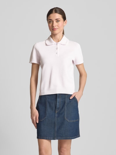 Emporio Armani Poloshirt in Strick-Optik Rose 4