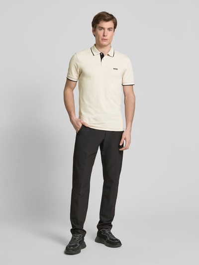 BOSS Green Poloshirt mit Label-Detail Modell 'Paul' Beige 1