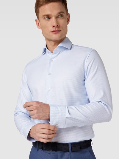 Eterna Slim Fit Business-Hemd mit Kentkragen Bleu 3