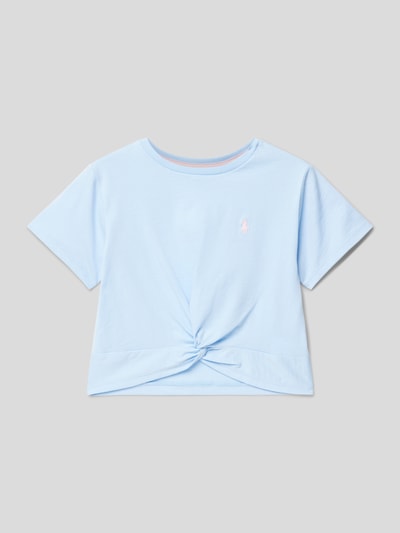 Polo Ralph Lauren Teens T-shirt krótki z wyhaftowanym logo Błękitny 1