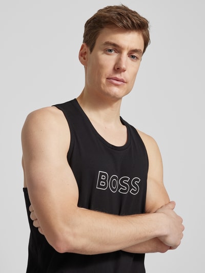 BOSS Tanktop mit Label-Print Modell 'Beach' Black 3