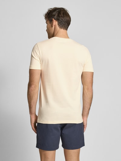 Christian Berg Men T-shirt z wyhaftowanym logo Metaliczny beżowy 5