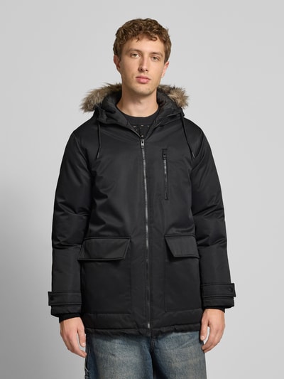Jack & Jones Jack met capuchon, model 'CHARLIE' Zwart - 4