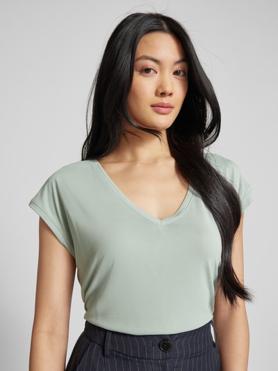 Vero Moda Comfort Fit T-Shirt mit Modal-Anteil Modell 'FILLI' Schilf 3