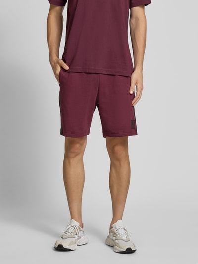 CHAMPION Sweatshorts met logoprint, model 'TAPE' Bordeaux - 4