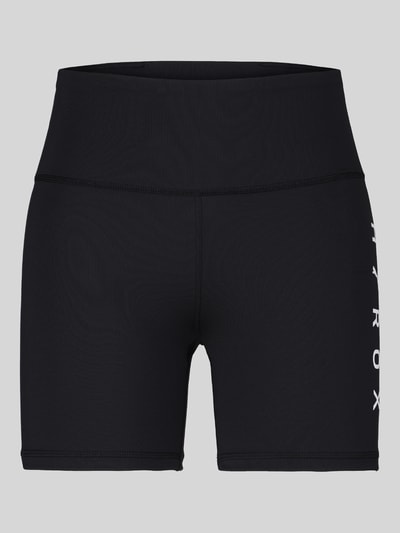 Produktfoto, Elastische Sportshorts mit Logo-Print Modell 'PUMA X HYROX ESS SHORT' von PUMA, schwarz, glatte Textur, Damen Sportshorts von PUMA Performance