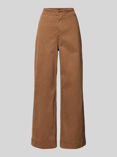 BOSS Orange Stoffen broek met deelnaden, model 'Tahiana' Camel - 2