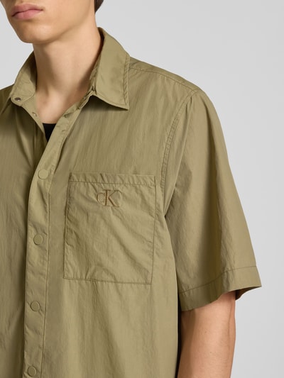 Calvin Klein Underwear Freizeithemd mit Knopfleiste Khaki 3