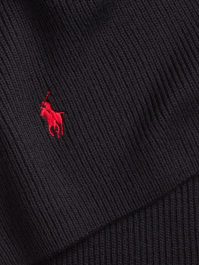 Polo Ralph Lauren Schal aus reiner Wolle mit Logo-Stitching Black 2