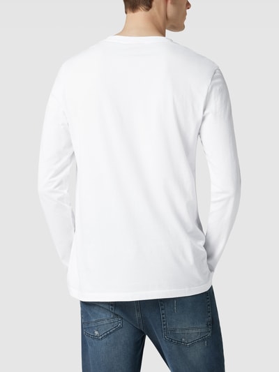 HUGO Longsleeve mit Logo-Print Modell 'Derol' Weiss 5