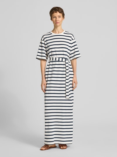 Selected Vloeiend sweatshirtjurk van puur biologisch katoen model 'ESSENTIAL' Marineblauw - 4