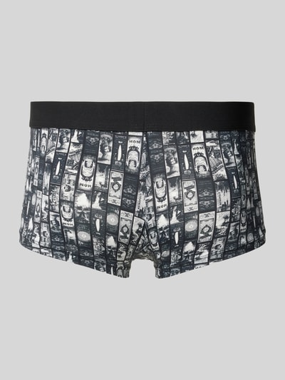 HOM Boxershort met elastische band met label, model 'Rock City' Antraciet - 3