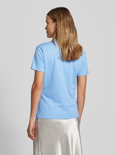 HUGO T-Shirt mit Label-Print Modell 'Damacia' Hellblau 5