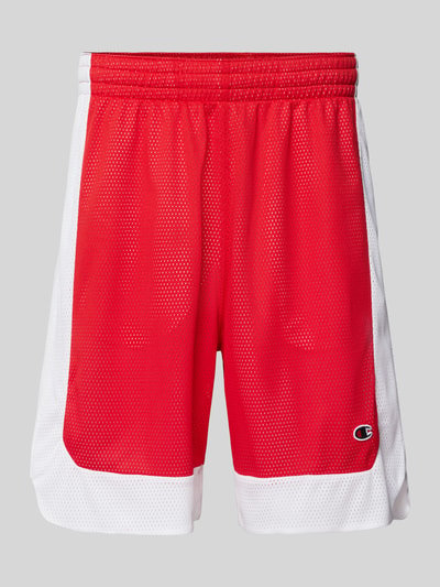 CHAMPION Loose Fit Shorts mit Logo-Badge Hellrot 1